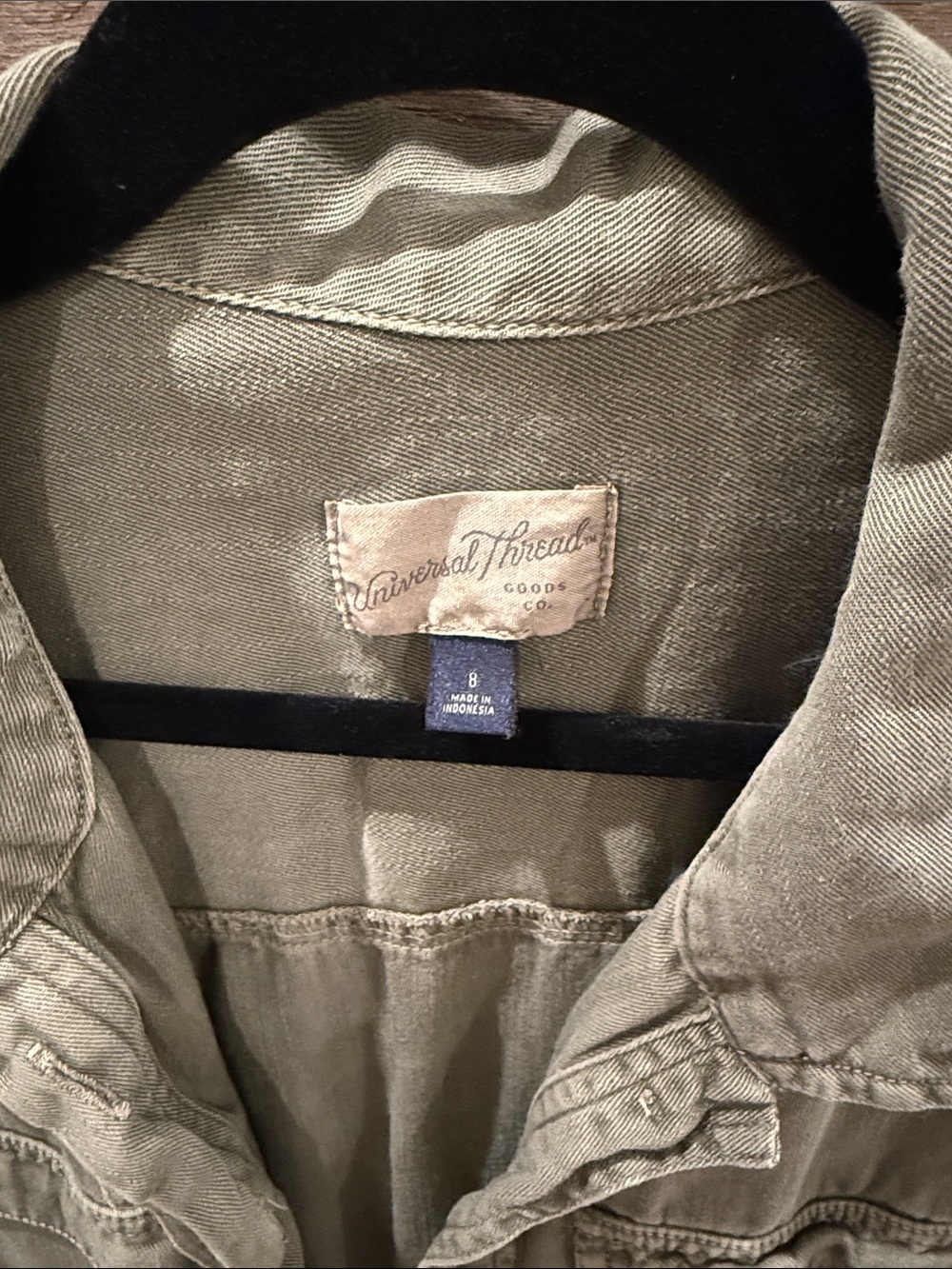 Universal Thread Olive Green Short-Sleeve Utility Jumpsuit - Picture 4 of 4